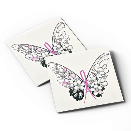 Breast Cancer Butterfly Temporary Tattoos