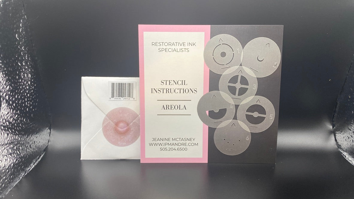 3-D Areola Tattoo Stencil Set, Female