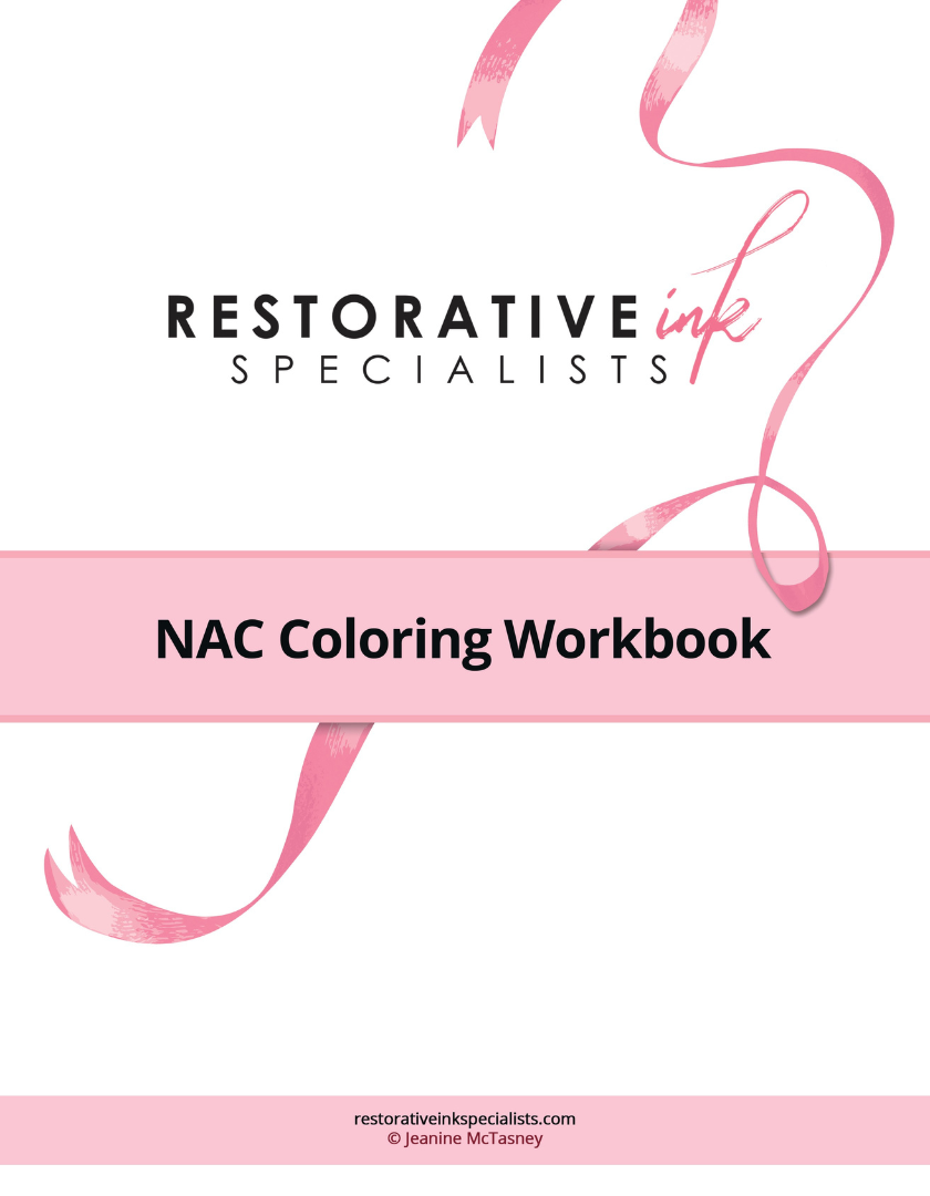 Breast Cancer Areola Tattoo Coloring Book
