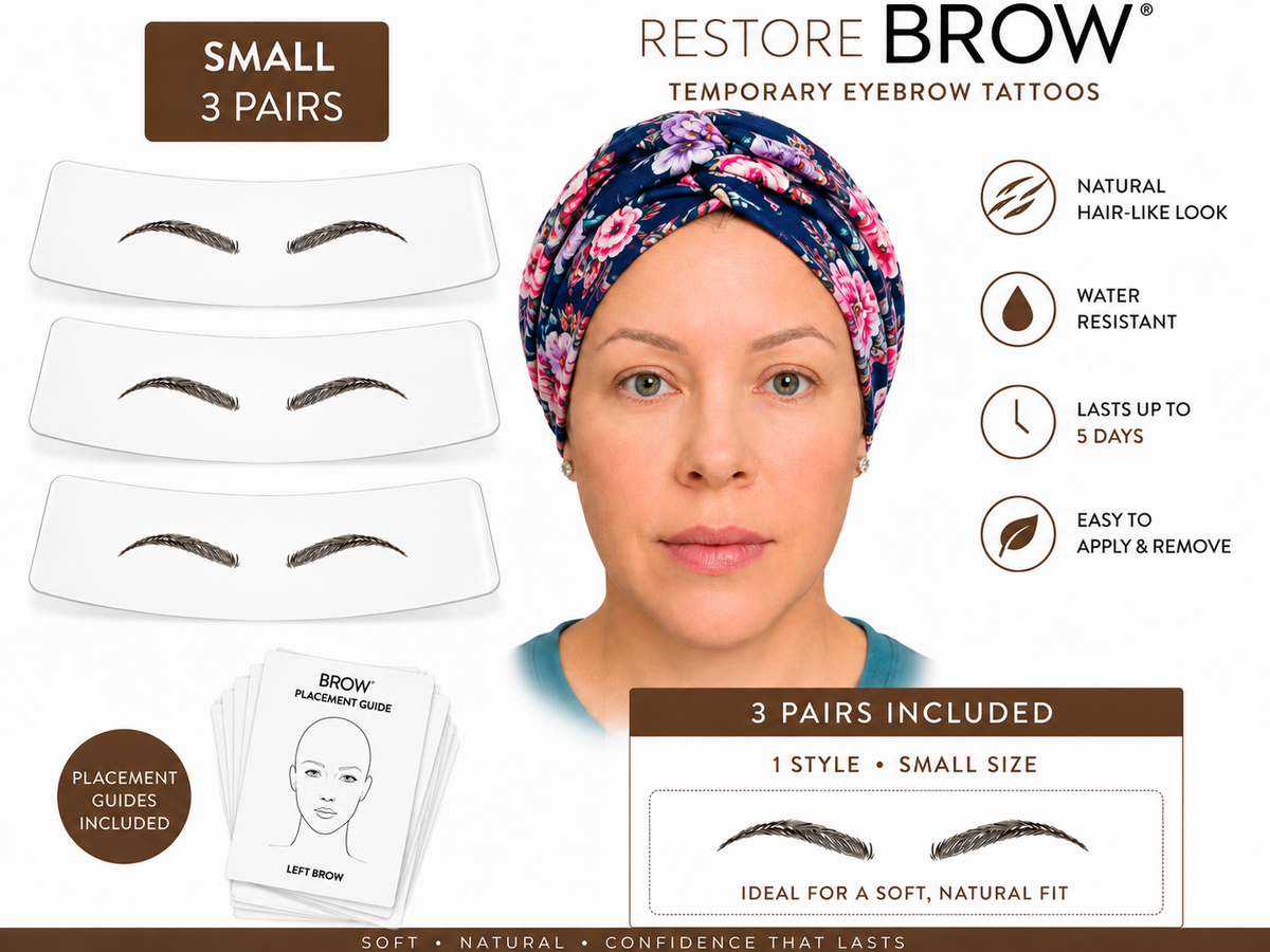 Restore Brows: Temporary Brow Tattoos, Medium, 3 pairs