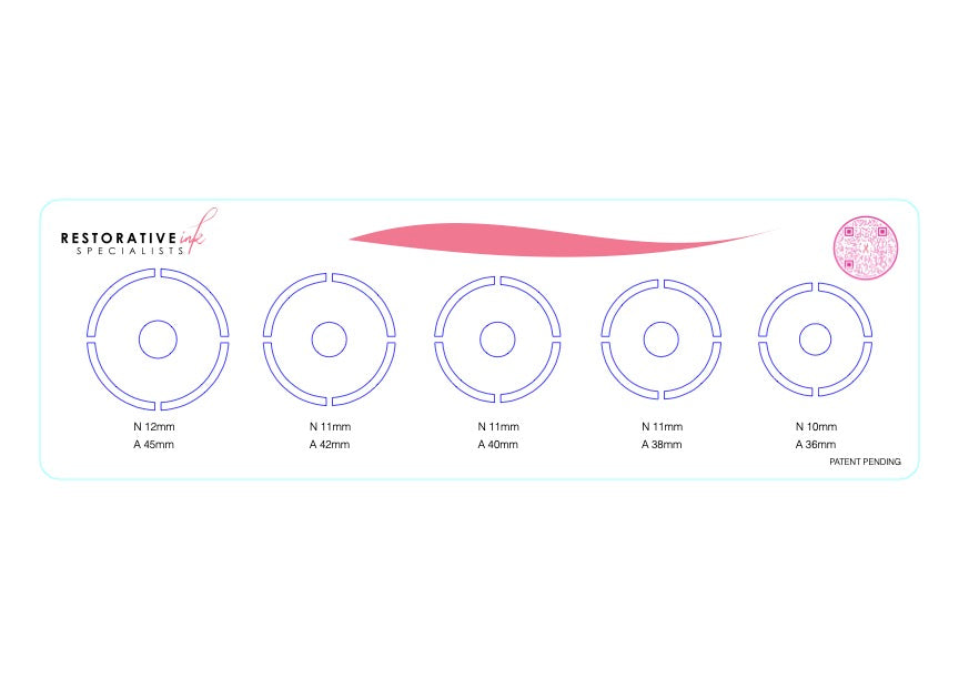 Breast Stencil: Male, Female and Male Placement Template, 3 units in a Combo pack
