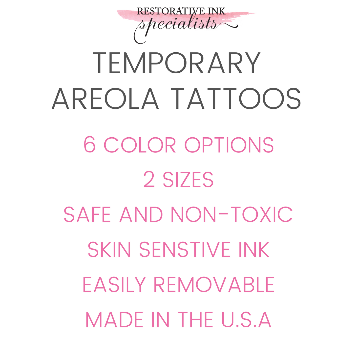 Temp Tattoo Sample Pack #1 - 3 Pairs - Fitzpatrick Colors: 1, 2 and 3