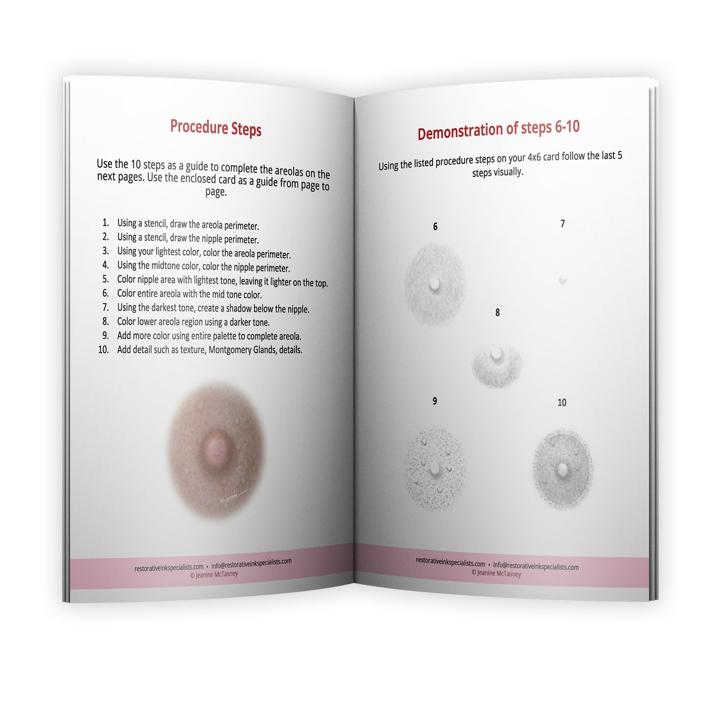 Breast Cancer Areola Tattoo Coloring Book