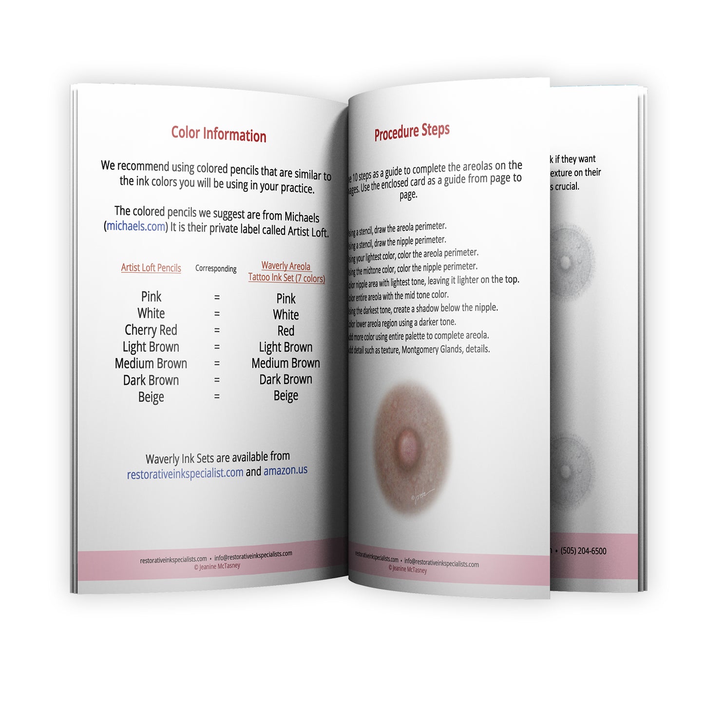 Breast Cancer Areola Tattoo Coloring Book