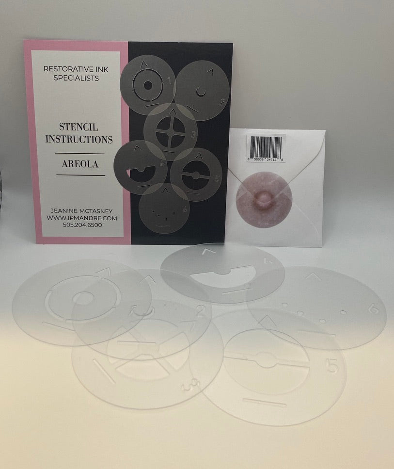 Areola and Nipple Tattoo Stencil Design Kit