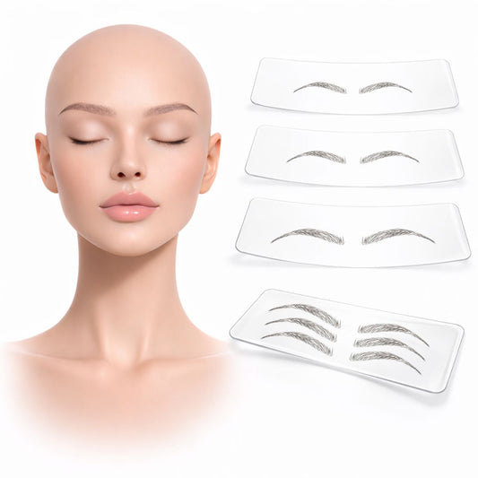 Temporary Eyebrow Tattoos for Hair Loss – Natural Looking Chemo & Alopecia Brows with Placement Stickers (3 Pairs)Large