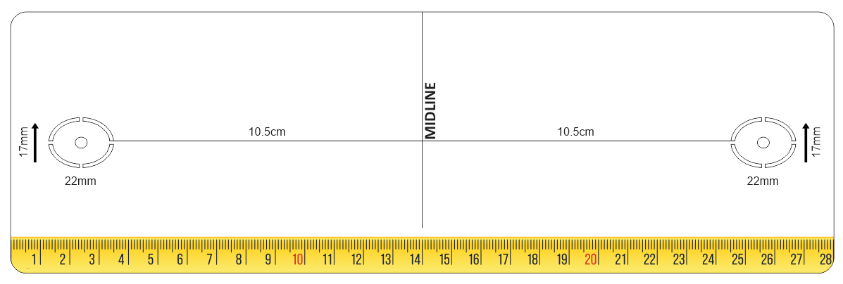 3-D Areola Drawing Template, Male
