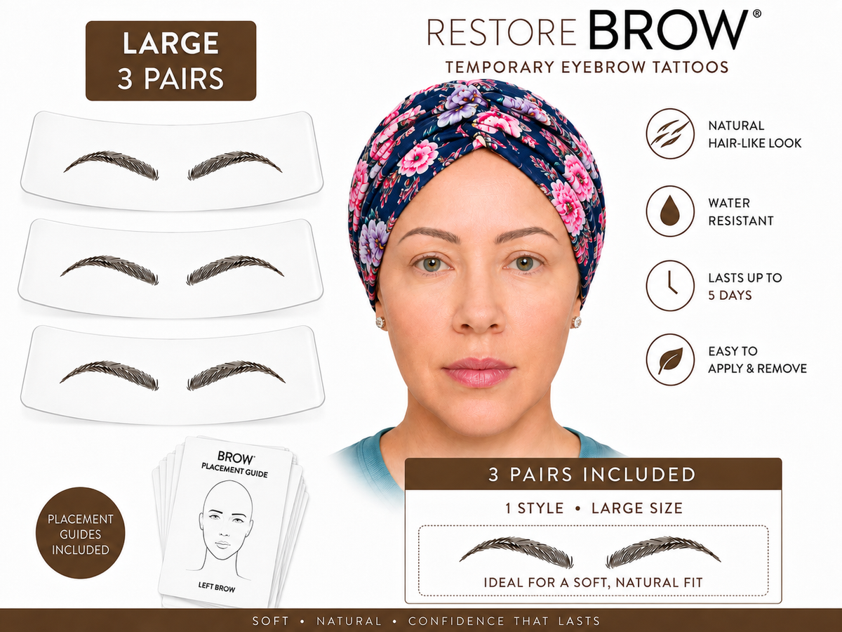 Restore Brows: Temporary Brow Tattoos, Small, 3 pairs