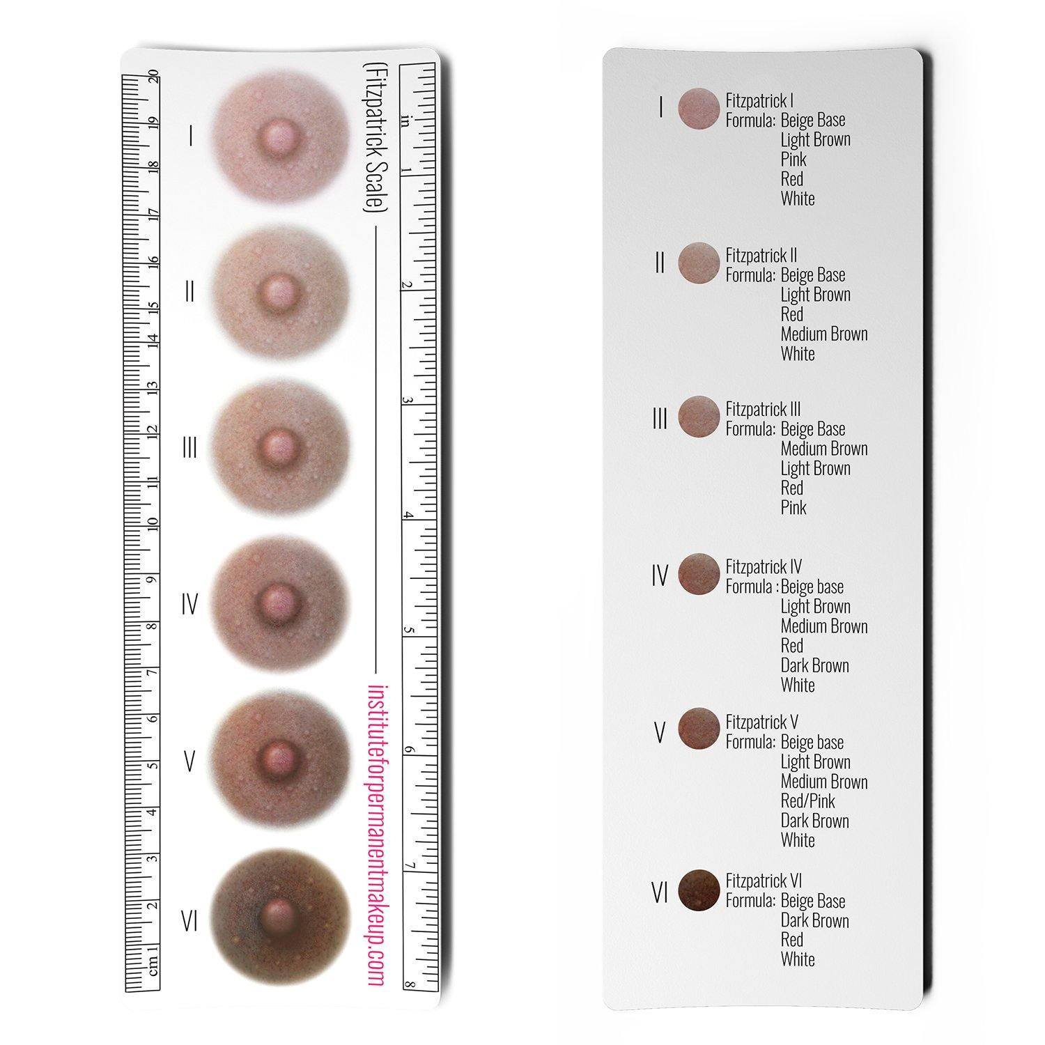 Fitzpatrick Scale Areola Color Ruler - Restorative Ink Specialists