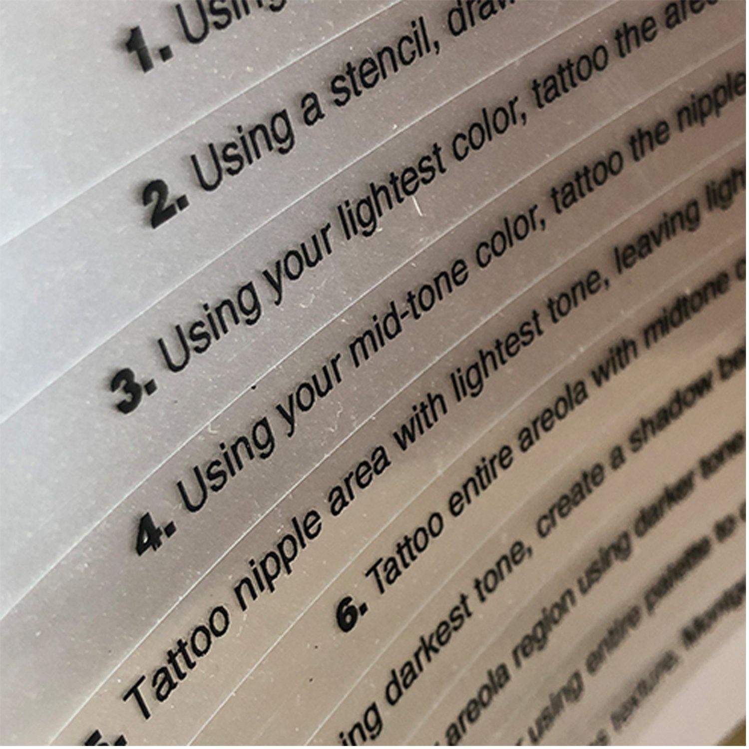 Flip Chart 10 Steps of Areola Restoration Restorative Ink Specialists